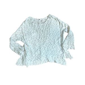 Free People Cream Oversized Nubby Knit Sweater Size Small